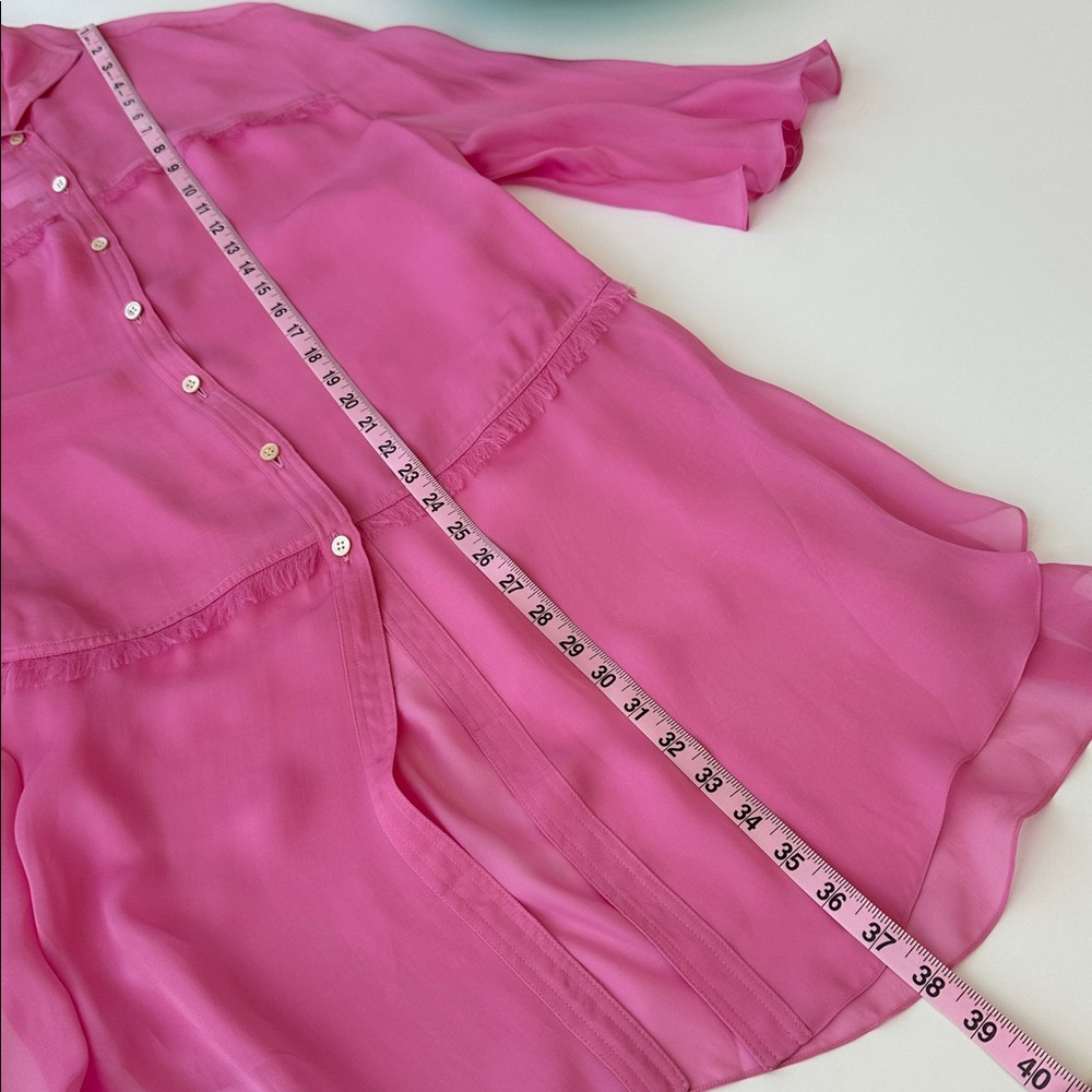 Chado Ralph Rucci Silk Chiffon Tunic S/M - Picture 6 of 14